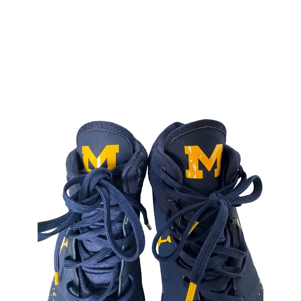 Jordan Vapor‎ Speed 2 3/4 TD Michigan Wolverines Football Cleats Navy Yellow 10